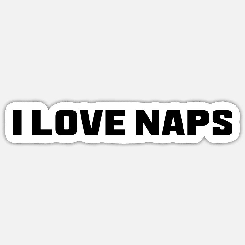 Ich liebe Nickerchen Sticker Größe S (10 x 10 cm)