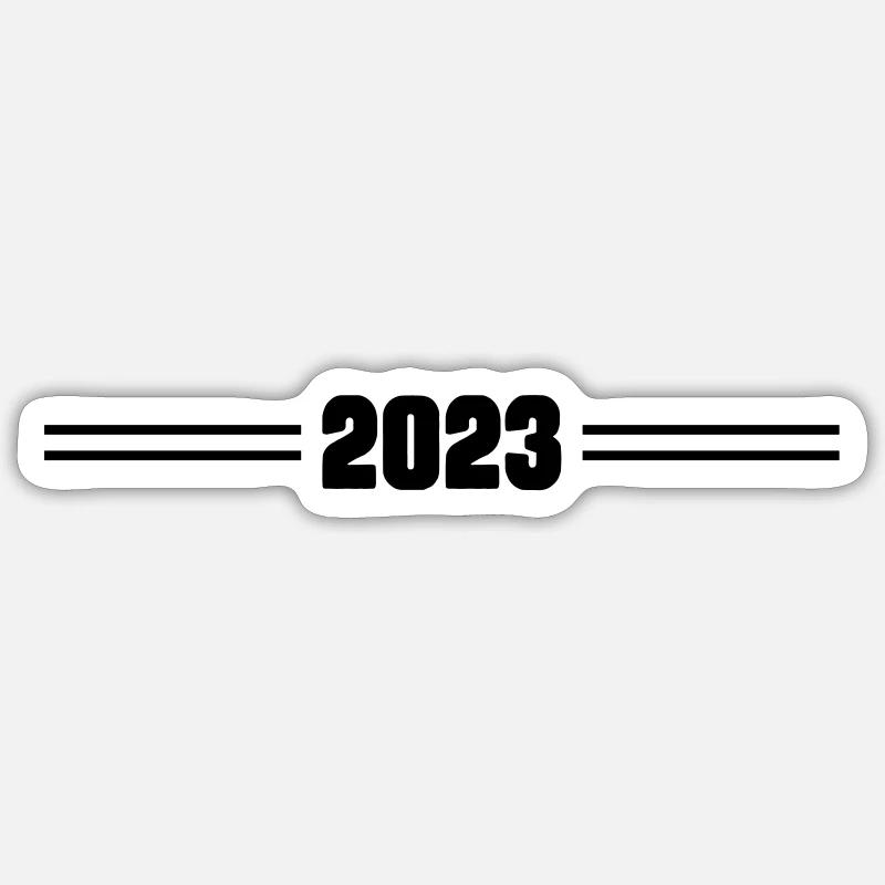 2023 Linie - Sticker Größe S (10 x 10 cm) - Mattweiß