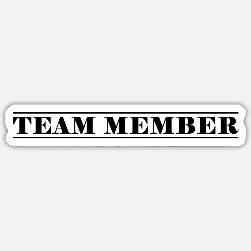 Membres de l’équipe - Sticker taille S (10 x 10 cm) - blanc mat