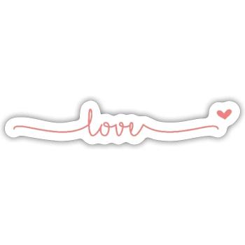 Love - Sticker size S (10 x 10 cm) - white matte - Front