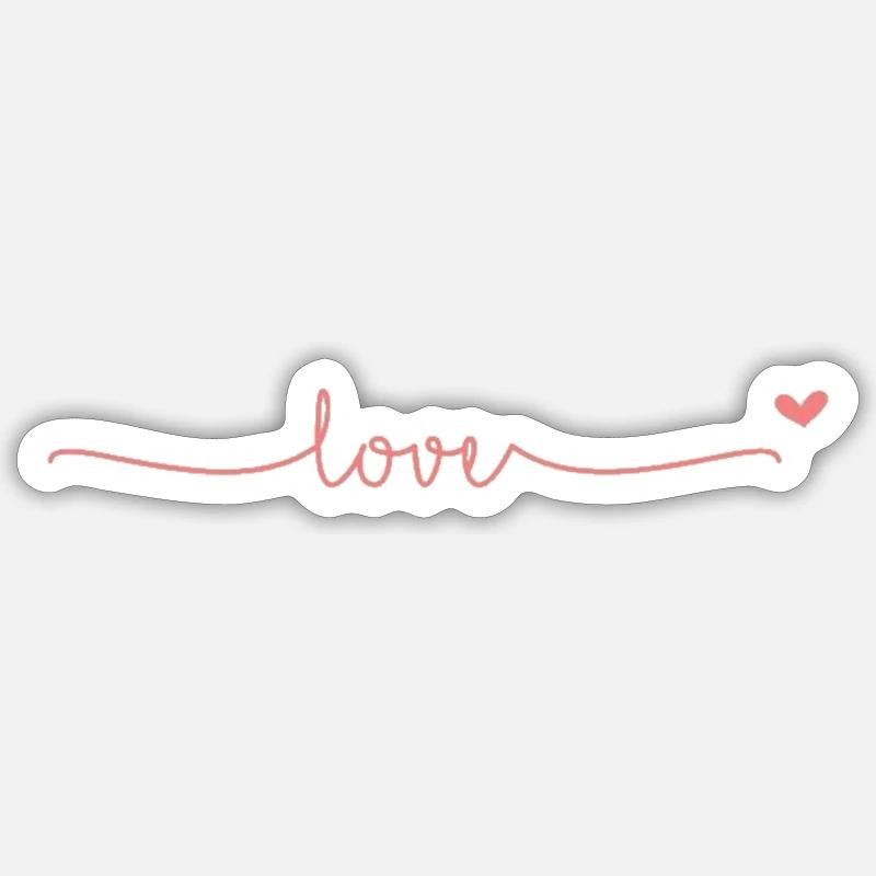 Love - Sticker Größe S (10 x 10 cm) - Mattweiß