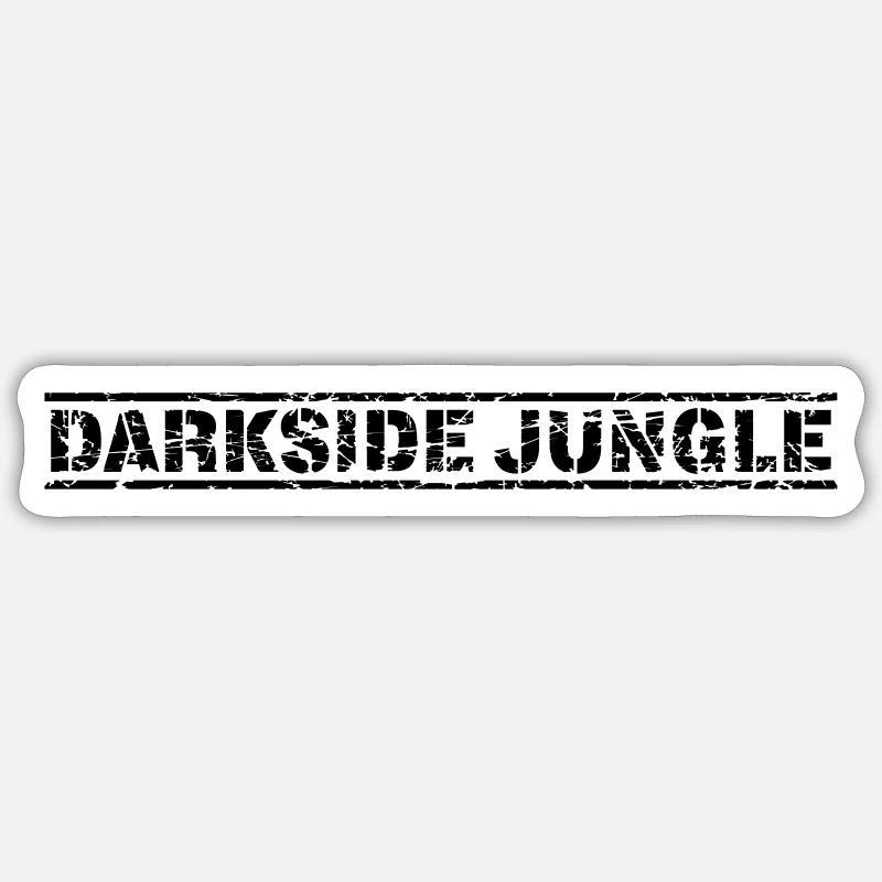 Darkside Jungle - Sticker Größe S (10 x 10 cm) - Mattweiß