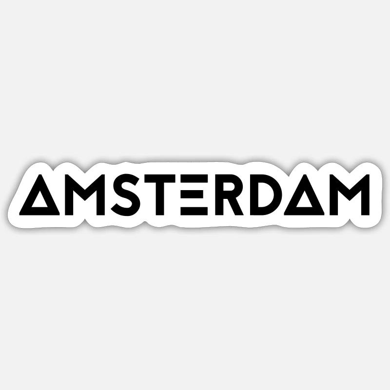 AMSTERDAM - Sticker Größe S (10 x 10 cm) - Mattweiß