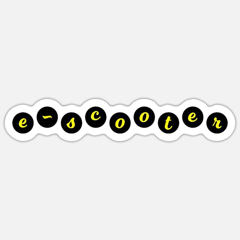 E-Scooter Roller Scooter - Sticker Größe S (10 x 10 cm) - Mattweiß