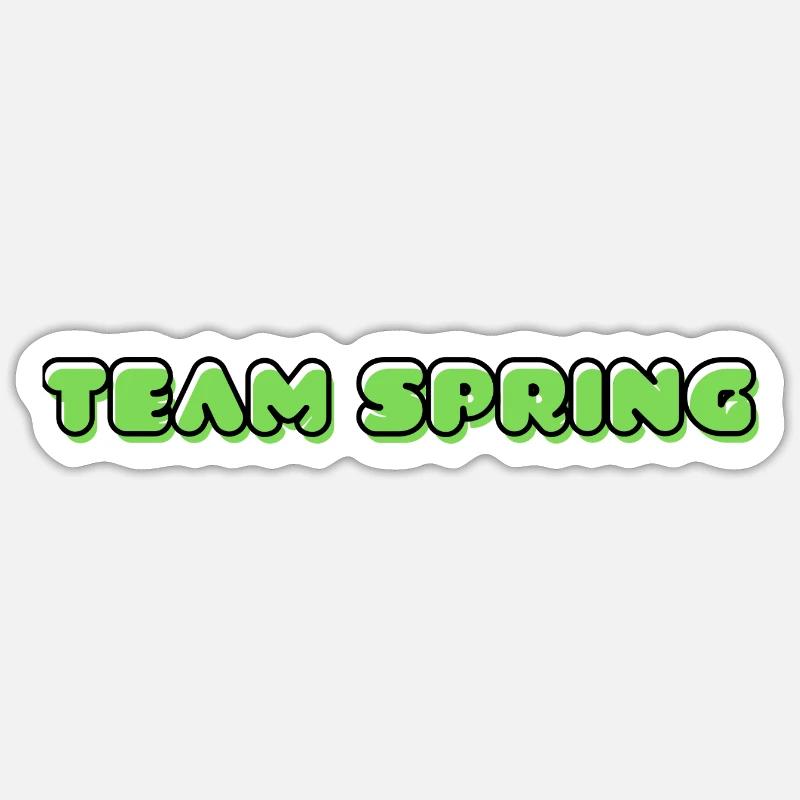 TEAM SPRING - Sticker size S (10 x 10 cm) - white matte