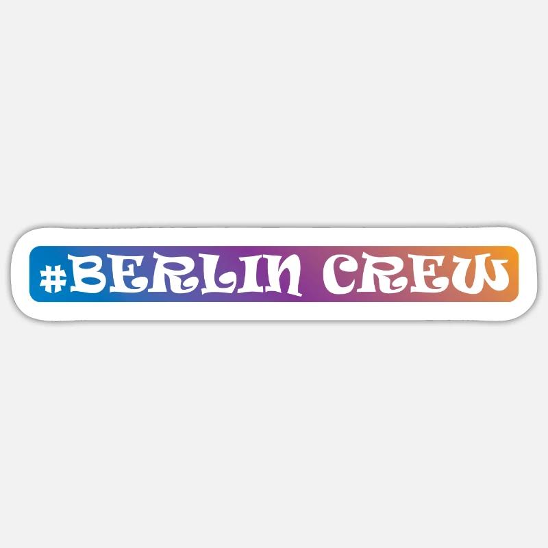 Berlin Crew - Sticker Größe S (10 x 10 cm) - Mattweiß
