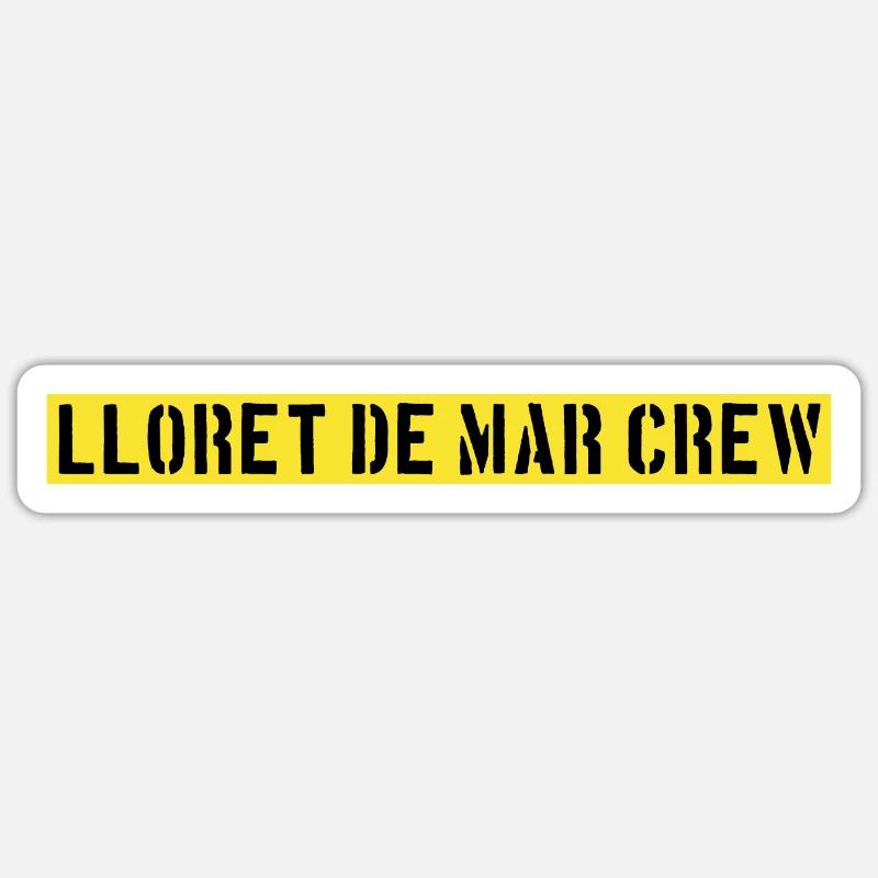 Lloret De Mar Crew - Sticker Größe S (10 x 10 cm) - Mattweiß