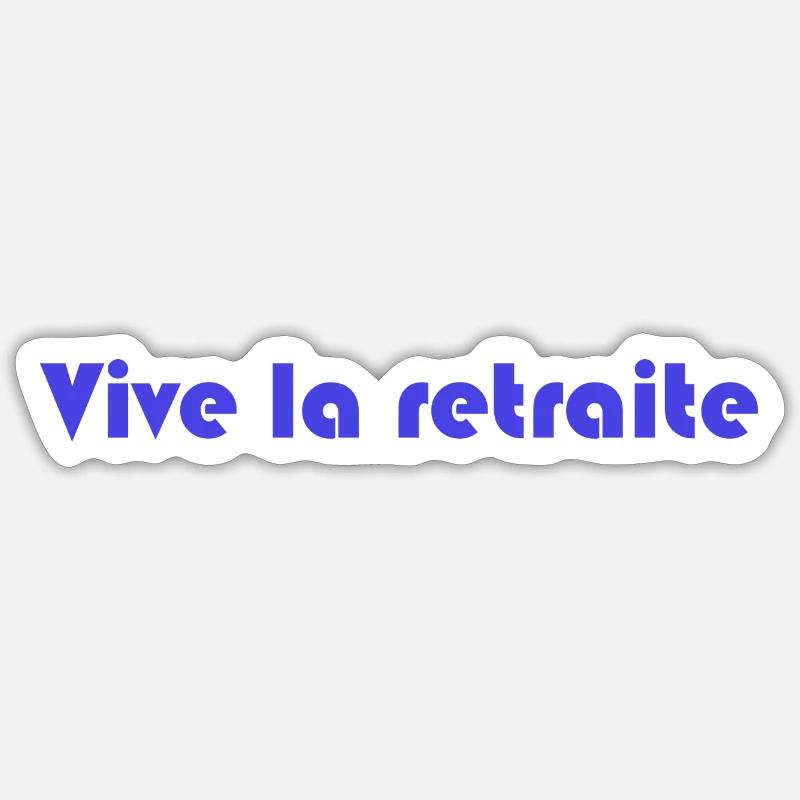 RETRAITE. RETRAITE. RETRAITEE. RETRAITE - Sticker taille S (10 x 10 cm) - blanc mat