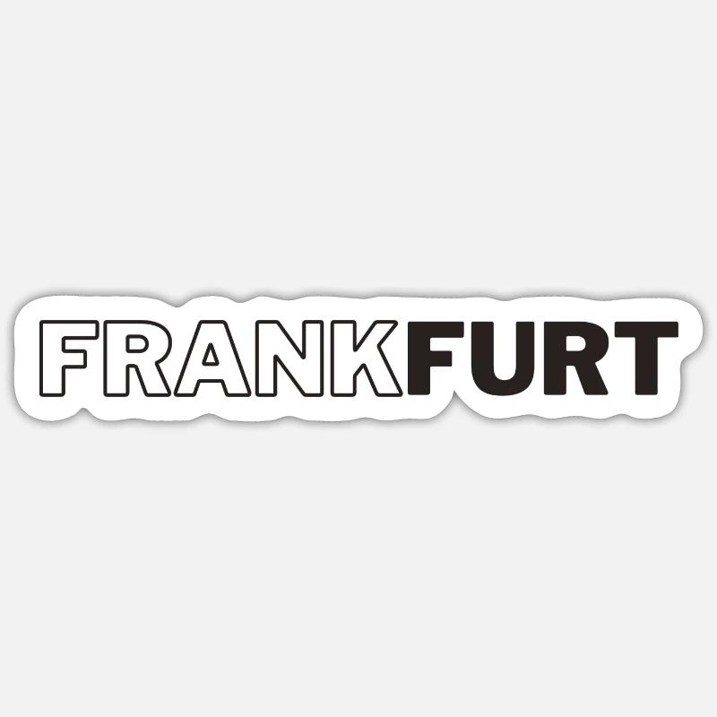 Frankfurt - Sticker Größe S (10 x 10 cm) - Mattweiß