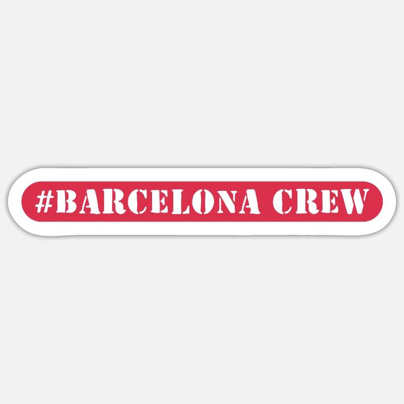 Équipage de Barcelone - Sticker taille S (10 x 10 cm) - blanc mat