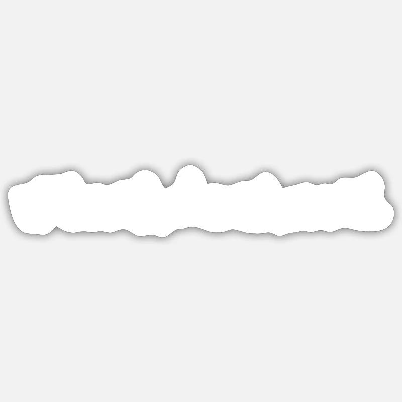 lachdochmal weiss Sticker Größe S (10 x 10 cm)
