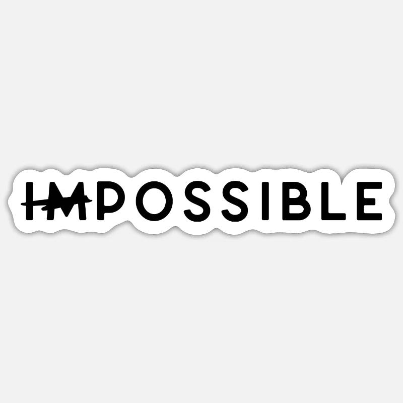 Possible - Sticker Größe S (10 x 10 cm) - Mattweiß