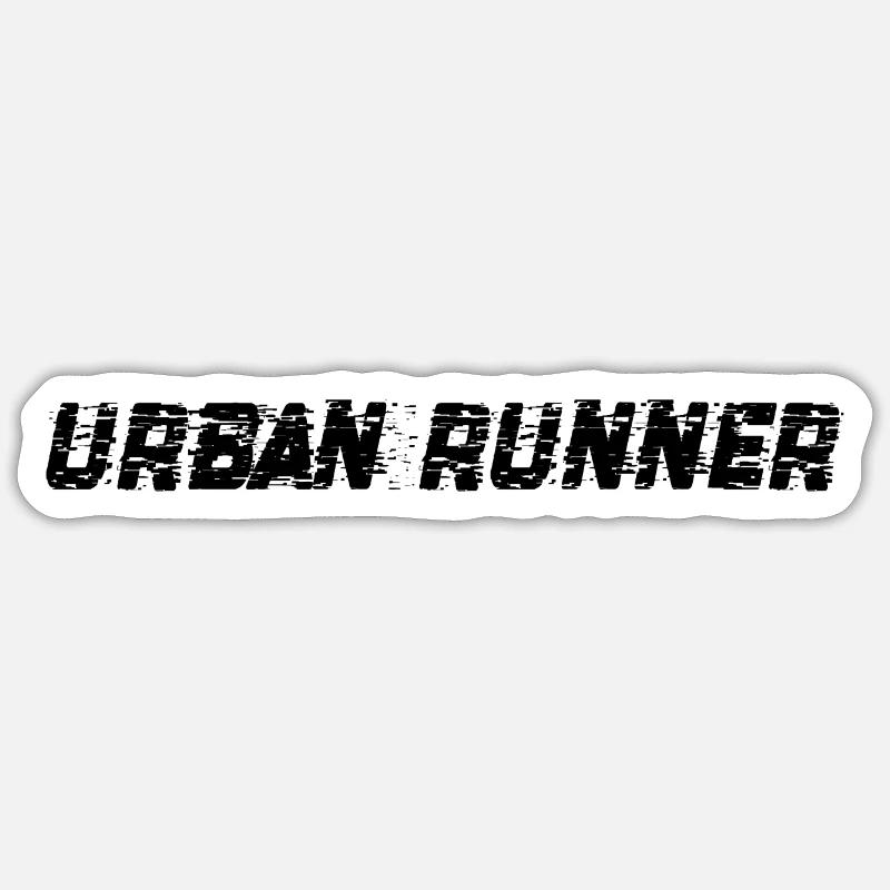 Runner - Sticker Größe S (10 x 10 cm) - Mattweiß