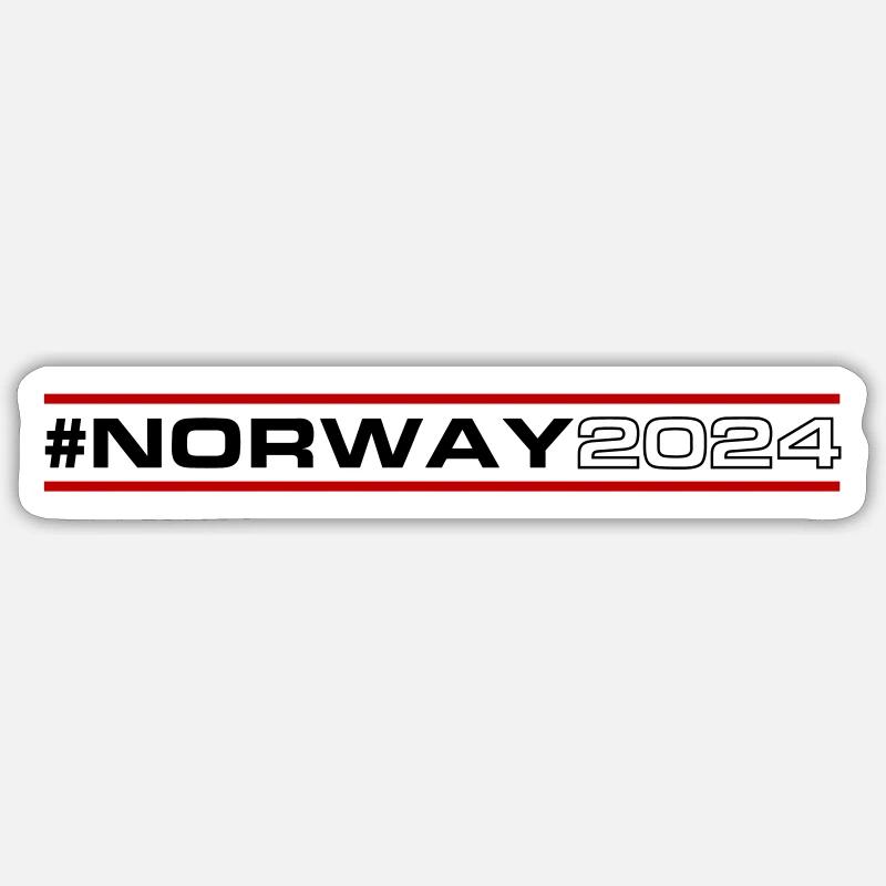 Norvège 2024 - Sticker taille S (10 x 10 cm) - blanc mat