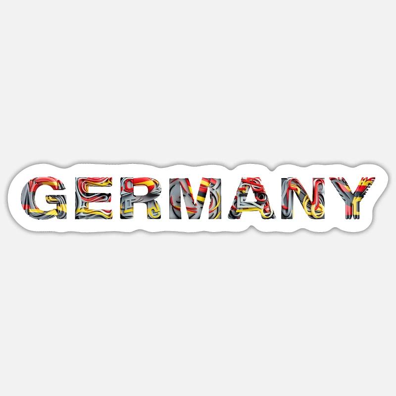 GERMANY Germany Flag - Sticker size S (10 x 10 cm) - white matte
