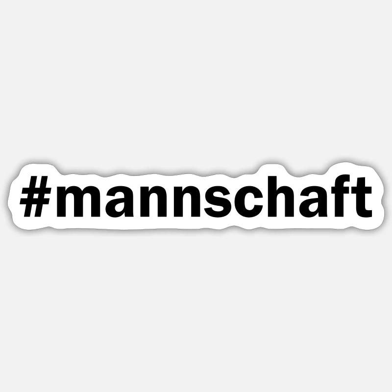 #mannschaft Mannschaft Sticker Größe S (10 x 10 cm)