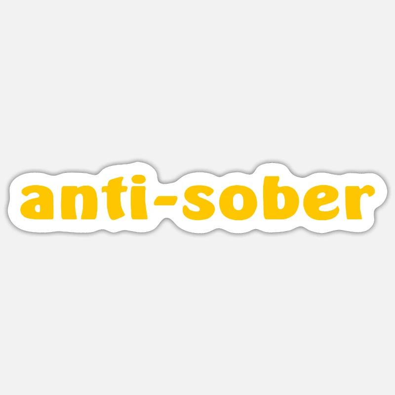 Anti Sobre Drôle - Sticker taille S (10 x 10 cm) - blanc mat