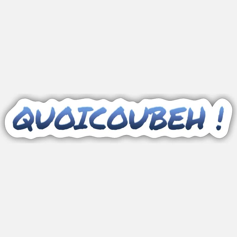 Quoicoubeh - Sticker taille S (10 x 10 cm) - blanc mat