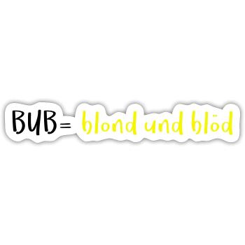 SVG Logo BUB - Sticker Größe S (10 x 10 cm) - Mattweiß - Vorne