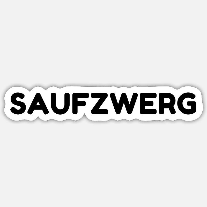 Saufzwerg Sticker Größe S (10 x 10 cm)