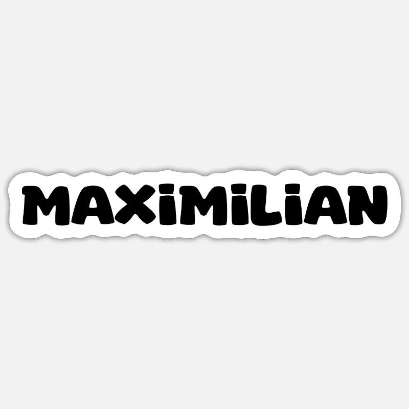 Name - Maximilian - Sticker Größe S (10 x 10 cm) - Mattweiß