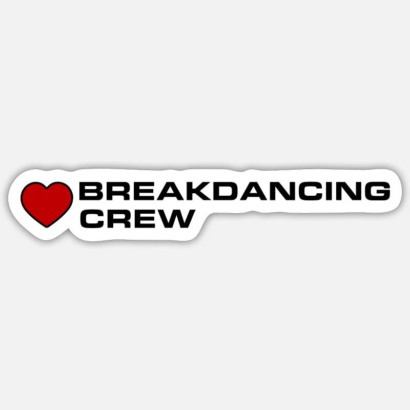 Breakdancing Crew - Sticker Größe S (10 x 10 cm) - Mattweiß