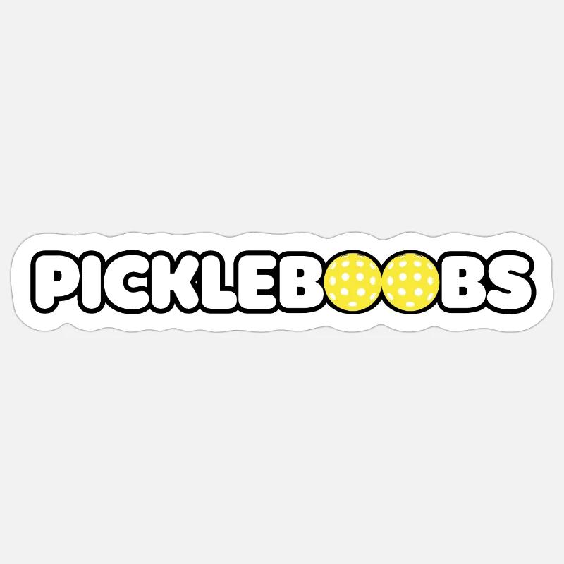 Pickleboobs - Sticker taille S (10 x 10 cm) - blanc mat