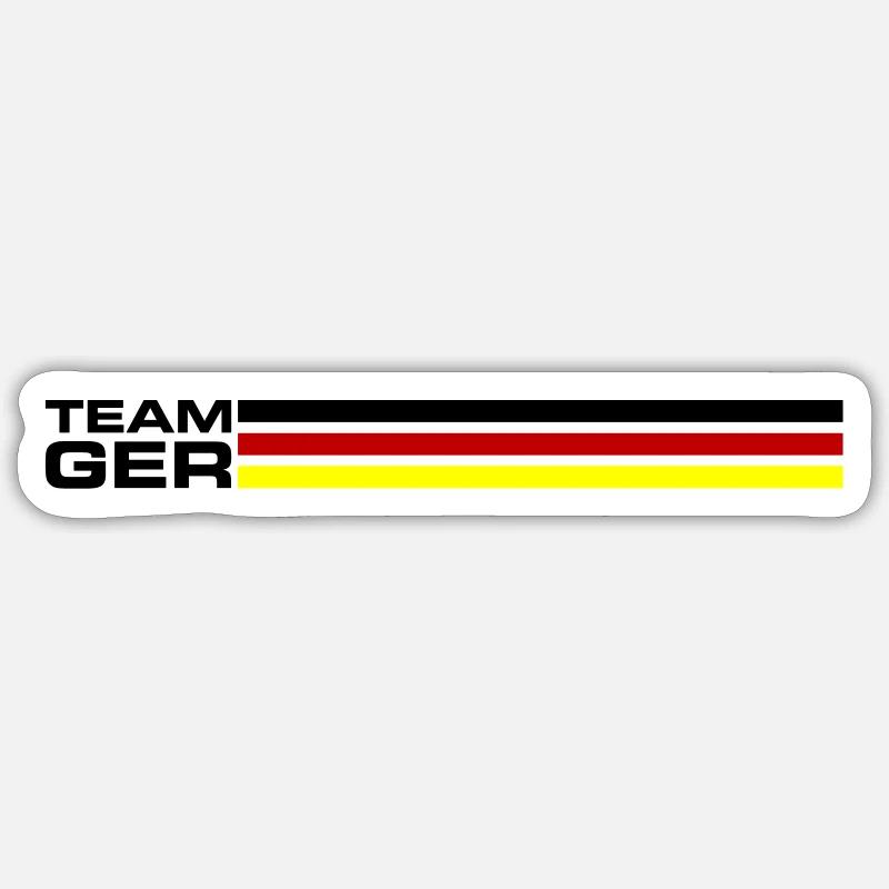 Team Germany - Sticker size S (10 x 10 cm) - white matte