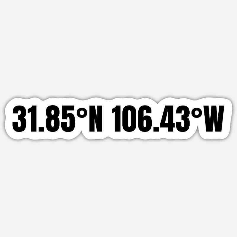 El Paso, Texas, USA Coordinates Sticker size S (10 x 10 cm)