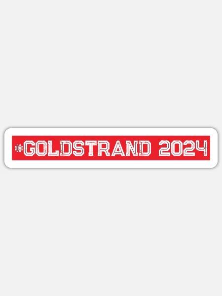 Goldstrand 2024 - Sticker Größe S (10 x 10 cm) - Mattweiß