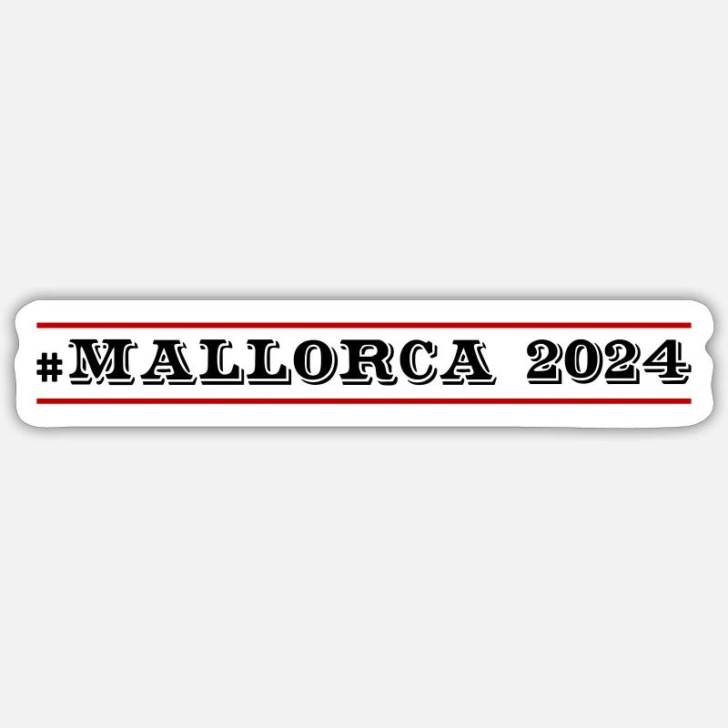 Mallorca 2024 - Sticker Größe S (10 x 10 cm) - Mattweiß