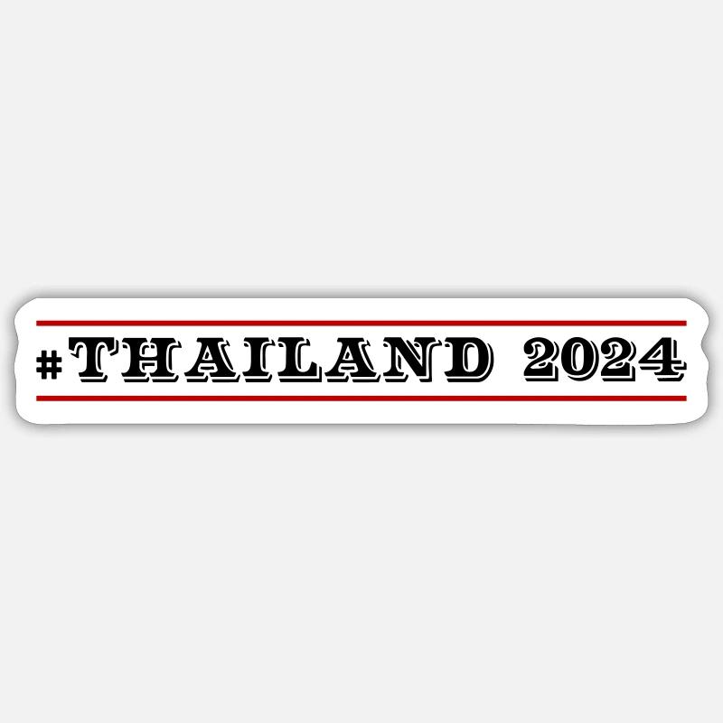 Thaïlande 2024 - Sticker taille S (10 x 10 cm) - blanc mat