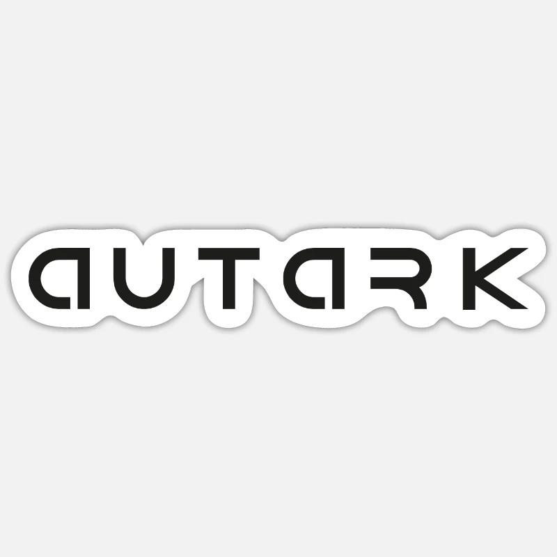 autarcique - Sticker taille S (10 x 10 cm) - blanc mat