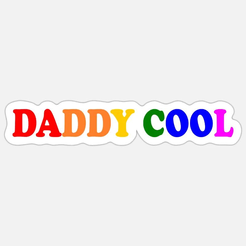 Daddy cool - Sticker Größe S (10 x 10 cm) - Mattweiß