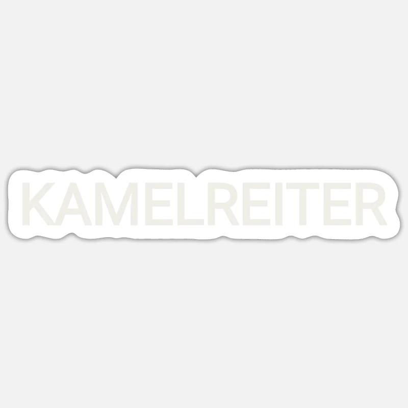 Kamelreiter - Sticker Größe S (10 x 10 cm) - Mattweiß