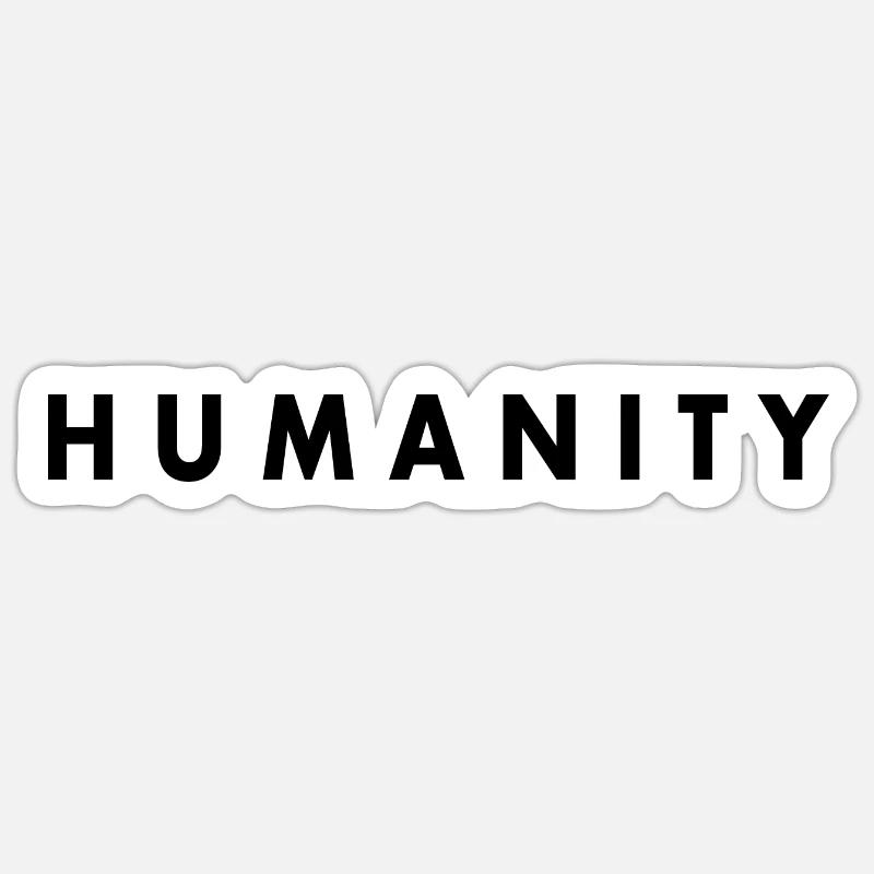 Humanity - Sticker Größe S (10 x 10 cm) - Mattweiß