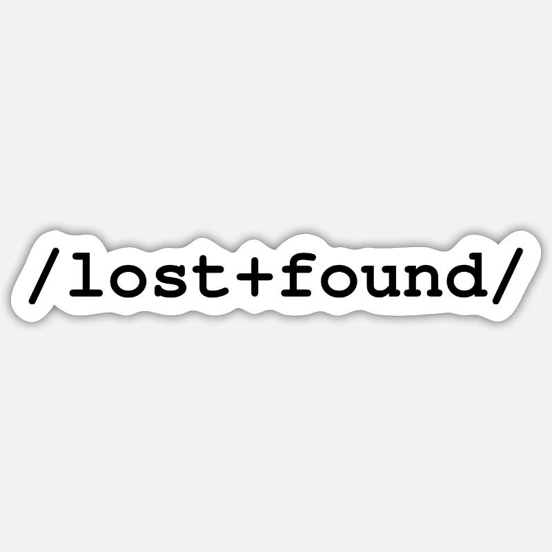 Lost+Found - Ordner /lost+found/ Sticker Größe S (10 x 10 cm)