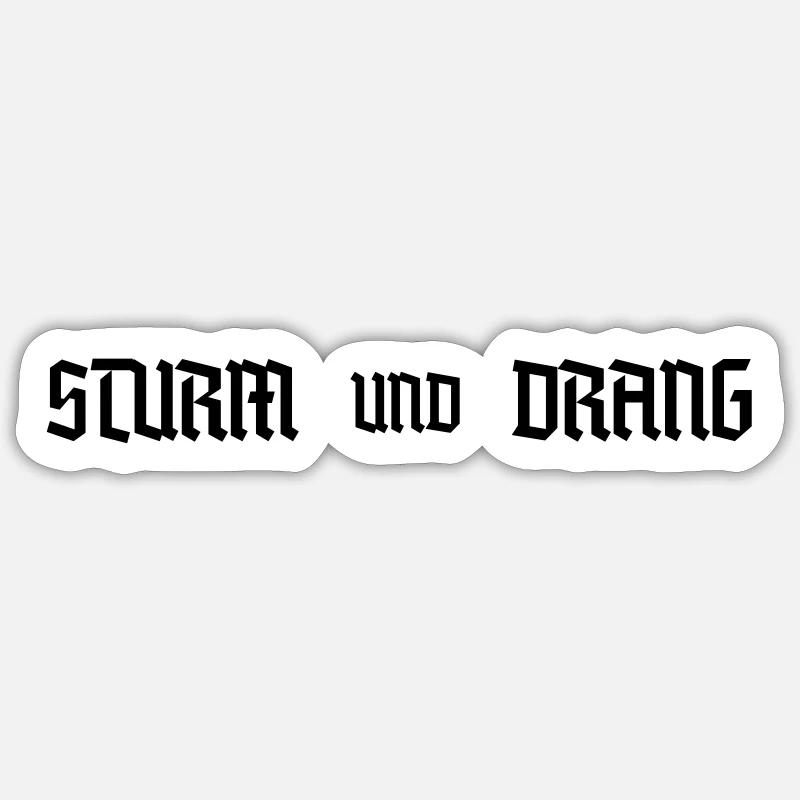 Sturm und Drang - Sticker size S (10 x 10 cm) - white matte
