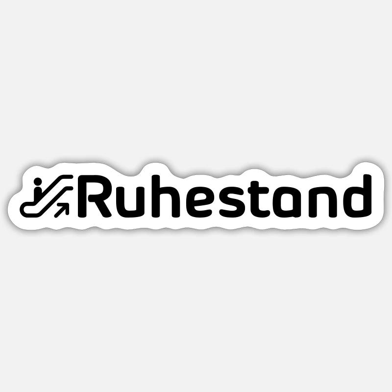Rolltreppe Rente Ruhestand Sticker Größe S (10 x 10 cm)