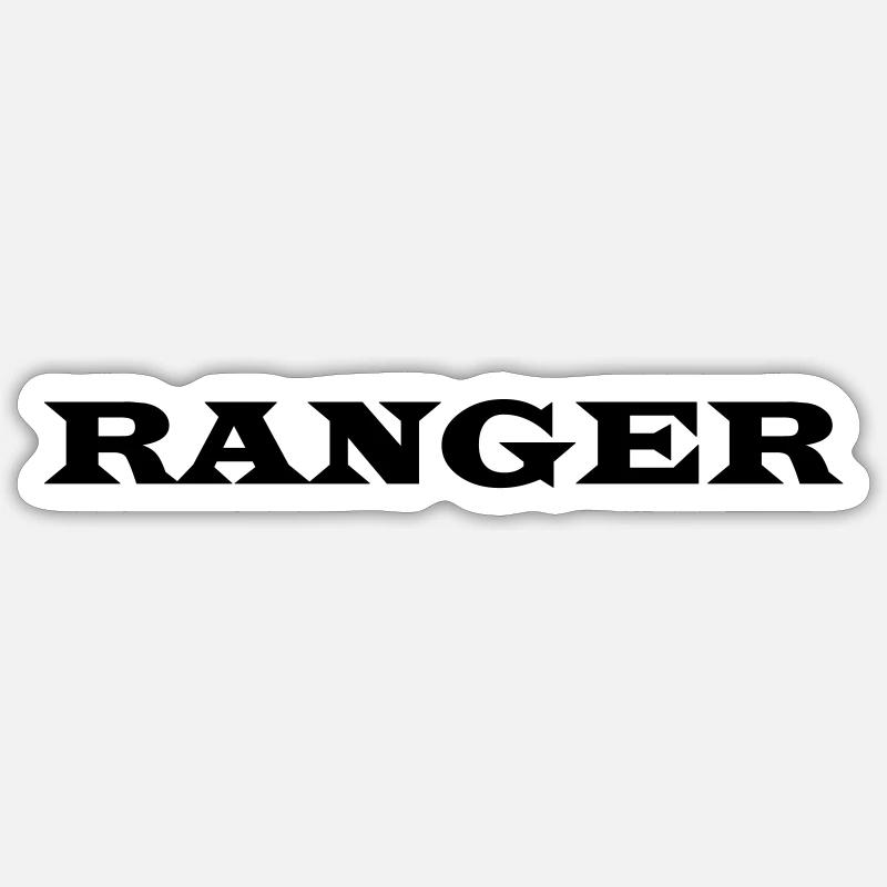 RANGER - Sticker size S (10 x 10 cm) - white matte