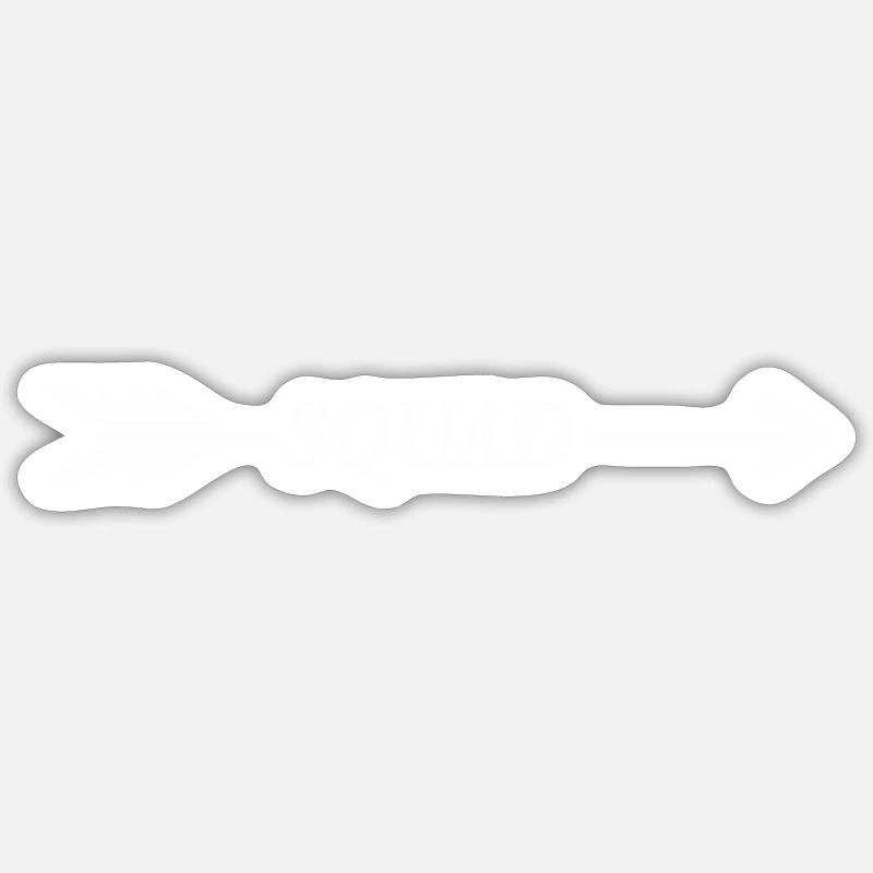 Squad Arrow - Sticker size S (10 x 10 cm) - white matte