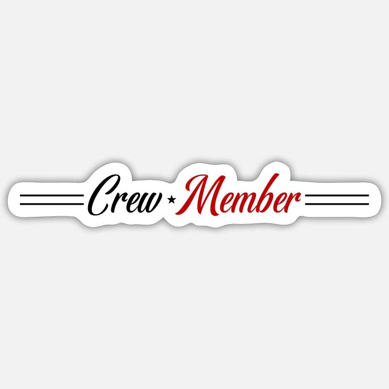 Crew Member - Sticker size S (10 x 10 cm) - white matte