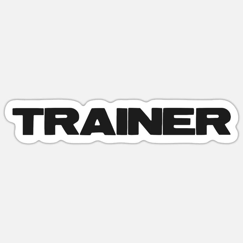 Trainer Bold - Sticker Größe S (10 x 10 cm) - Mattweiß
