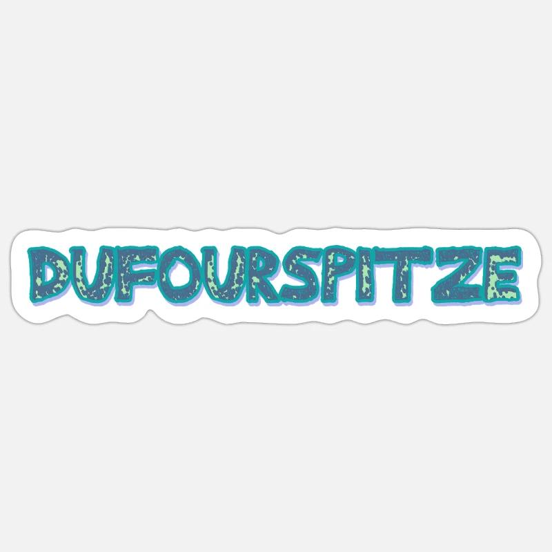 Dufourspitze - Sticker Größe S (10 x 10 cm) - Mattweiß