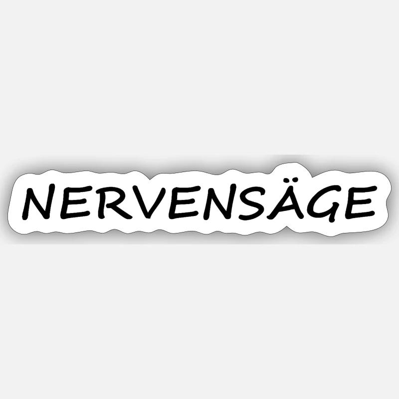 Douleur au cou - Sticker taille S (10 x 10 cm) - blanc mat