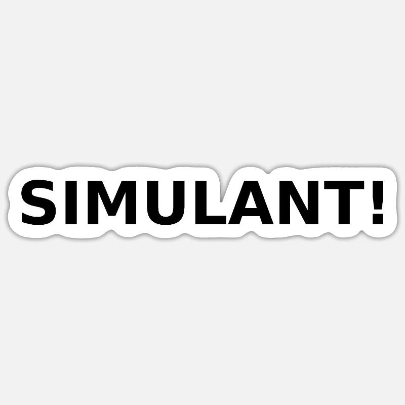 Simulateur! - Sticker taille S (10 x 10 cm) - blanc mat