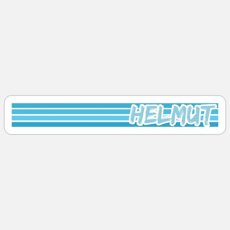 Helmut as a name - Sticker size S (10 x 10 cm) - white matte