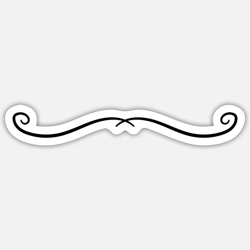 Ornament Line - Sticker size S (10 x 10 cm) - white matte