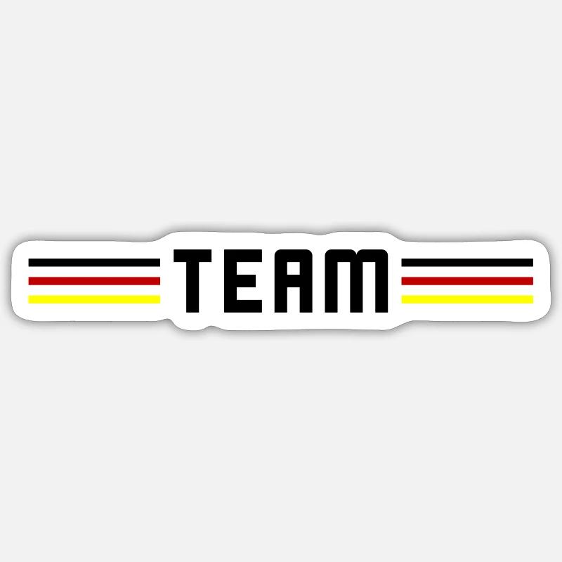 Équipe Allemagne - Sticker taille S (10 x 10 cm) - blanc mat