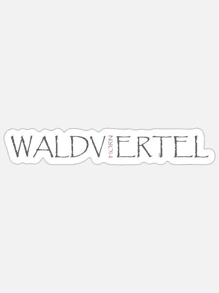 Waldviertel-Horn - Sticker Größe S (10 x 10 cm) - Mattweiß